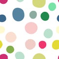 Seamless pattern with hand drawn colorful scattered confetti spots. Royalty Free Stock Photo