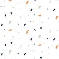 Seamless pattern hand drawn dot scratch particles texture vector. Terrazzo dust texture.