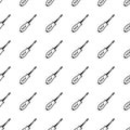 Seamless pattern hand drawn fashion screwdriver icon. Hand drawn black sketch. Sign / symbol / doodle. Isolated on white Royalty Free Stock Photo