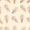 Seamless pattern with hand drawn feathers. Royalty Free Stock Photo