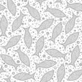 Seamless pattern with hand drawn fish for coloring book Royalty Free Stock Photo