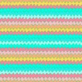 Seamless pattern with hand drawn futuristic bright curved and rounded shapes