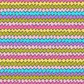 Seamless pattern with hand drawn futuristic bright curved and rounded shapes