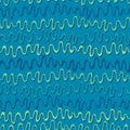 Seamless pattern with hand drawn futuristic bright curved and rounded shapes