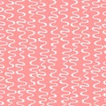 Seamless pattern with hand drawn futuristic bright curved and rounded shapes