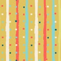 Seamless pattern with hand drawn futuristic bright curved and rounded shapes
