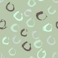 Seamless pattern with hand drawn grunge circles. Ink illustration. Royalty Free Stock Photo