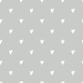 Seamless pattern with hand drawn hearts. Vector illustration in scandinavian style