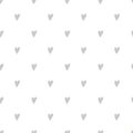 Seamless pattern with hand drawn hearts. Vector illustration in scandinavian style