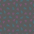 Seamless pattern hand drawn icon