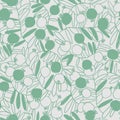 Seamless pattern with hand drawn meadow flowers in Ditzy style for surface design and other design projects