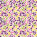 Seamless pattern with hand drawn multicolored dots