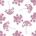 Seamless pattern with hand drawn pastel angelica