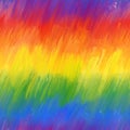 Seamless pattern of hand-drawn rainbow colored lines. Multicolored stripes of red, orange, blue, violet, green and Royalty Free Stock Photo