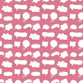 Seamless pattern with hand drawn sketch speech bubbles. Royalty Free Stock Photo