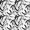 Seamless pattern with hand drawn vector squiggly lines. Simple geometric texture. Royalty Free Stock Photo