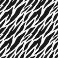 Seamless pattern with hand drawn zebra stripes.