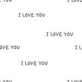 Seamless pattern with hand inscription i love you. Vector illustration Royalty Free Stock Photo