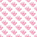 Seamless pattern with hand lettering Mother`s Day on pink background. Template for a banner, poster, flyer, invitation Royalty Free Stock Photo