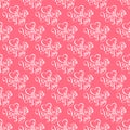 Seamless pattern with hand lettering Mother`s Day on pink background. Template for a banner, poster, flyer, invitation Royalty Free Stock Photo