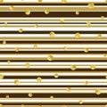 Seamless pattern with hand painted gold circles. Gold polka dot pattern Royalty Free Stock Photo