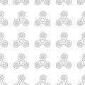 Seamless pattern of hand spinner toy - stress and anxiety relief. Hand drawn picture Royalty Free Stock Photo
