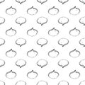 Seamless pattern Handdrawn cloud doodle icon. Hand drawn black sketch. Sign symbol. Decoration element. White background. Isolated Royalty Free Stock Photo