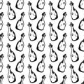 Seamless pattern Handdrawn doodle bottle icon. Hand drawn black bottle sketch. Sign symbol. Decoration element. White background. Royalty Free Stock Photo