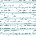 Seamless pattern with handwriting text Royalty Free Stock Photo