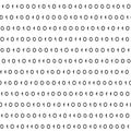 Seamless pattern with handwritten zeros and ones. Endless digital background with binary code. White wallpaper with black numbers Royalty Free Stock Photo