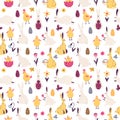 Seamless pattern happy easter