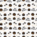 Seamless Pattern Happy Halloween Royalty Free Stock Photo