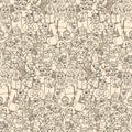 Seamless pattern of happy laughing people. Royalty Free Stock Photo