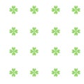 Seamless Pattern of happy st. Patrick\'s day symbol four leaf clover