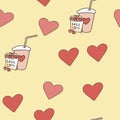 Seamless pattern for Happy Valentine Day, Vector