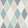 Seamless pattern with hatched diamonds. Argyle wallpaper. Rhombuses and lozenges motif. Repeated geometric figures Royalty Free Stock Photo