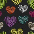 Seamless pattern with heart shapes Royalty Free Stock Photo