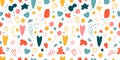 Seamless pattern with hearts. Background for Valentine`s Day. Romantic seamless pattern. Falling in love and romance. Bright