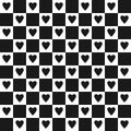 Seamless pattern with hearts. Casino gambling, poker background