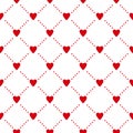 Seamless pattern with hearts. Casino gambling, poker background. Alice in wonderland ornament