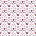 Seamless pattern of hearts and flowers Royalty Free Stock Photo