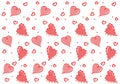 Seamless pattern with hearts lover. isolate on white background