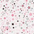 Seamless pattern with hearts. pink hearts.