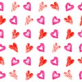 Seamless pattern hearts