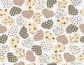 Seamless pattern hearts shapes.