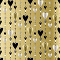 Seamless pattern. Hearts striped background. Royalty Free Stock Photo