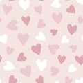 Seamless pattern with hearts. Valentine background. Vector illustration.