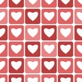 Seamless pattern with hearts