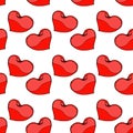 Seamless pattern from hearts. Vector of heart. Hand drawn  print seamless heart. Valentine`s day symbol. Royalty Free Stock Photo