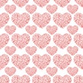 Seamless pattern hearts Royalty Free Stock Photo